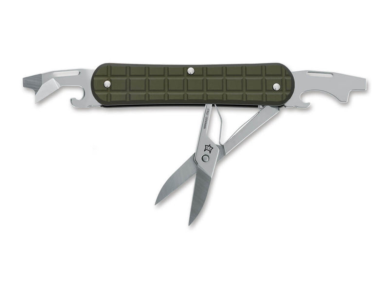 Fox Knives Vulpis 130-F3 Grenade Pattern Aluminum Green