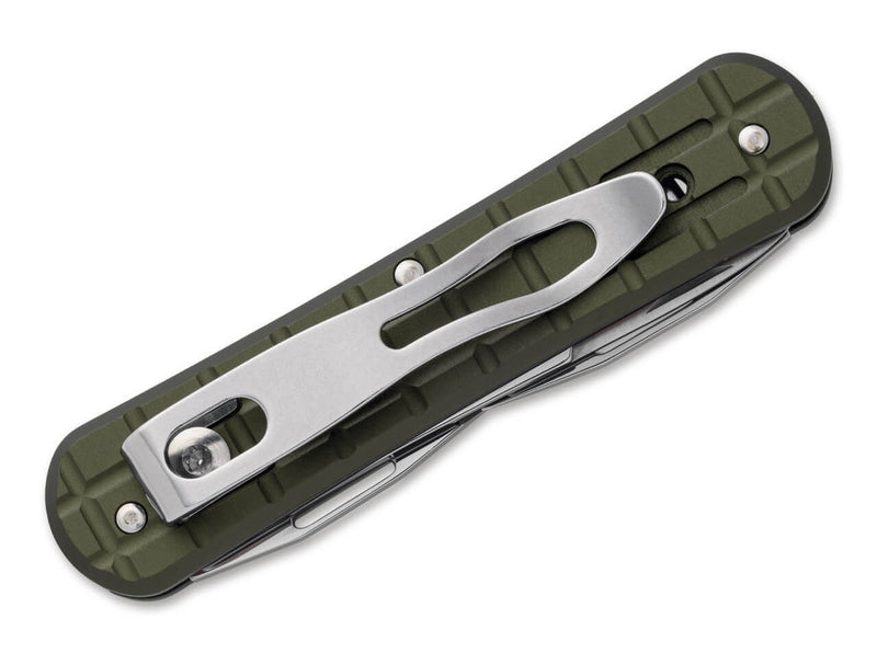 Fox Knives Vulpis 130-F3 Grenade Pattern Aluminum Green