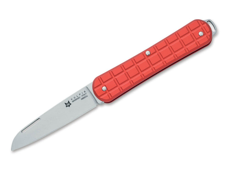 Fox Knives Vulpis 130 Grenade Pattern Aluminum Red