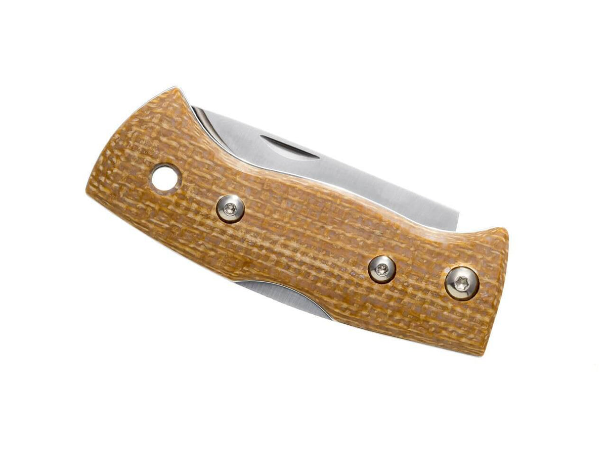 Berget 12C27 Mustard Jute Micarta