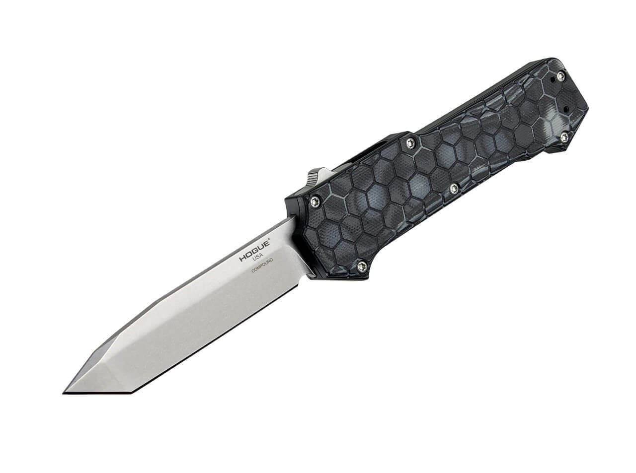 Compound OTF Automatic 3.5 Tanto G10 G-Mascus Tumbled