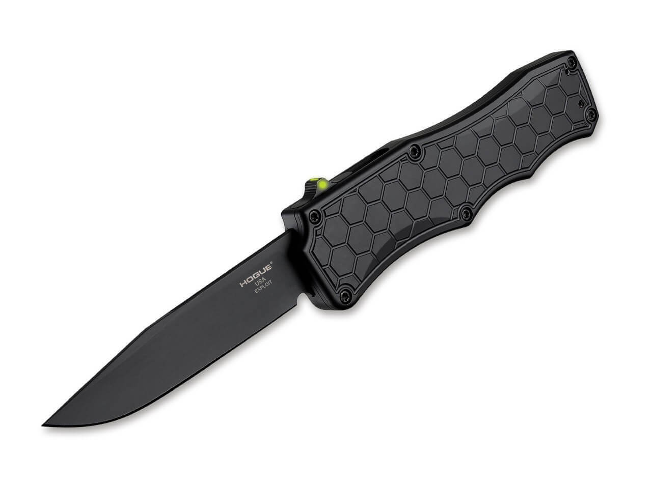 Exploit OTF Automatic 3.5 Clippoint Aluminum Black PVD