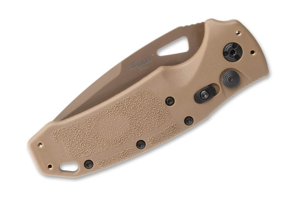 SIG K320A M17/M18 3.5" DPB Partial Serrated Tan