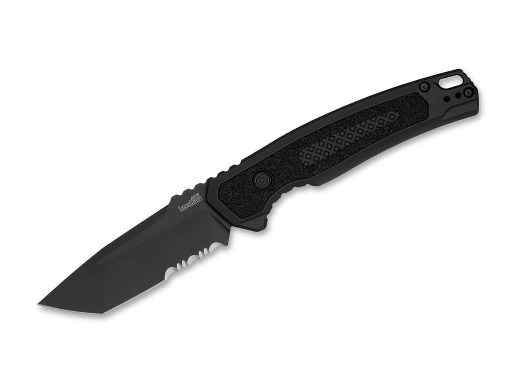 Launch 16 Aluminum Black Tanto Serrated