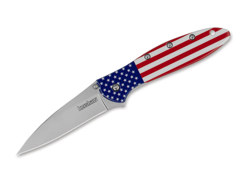 Kershaw Leek Aluminum USA Flag