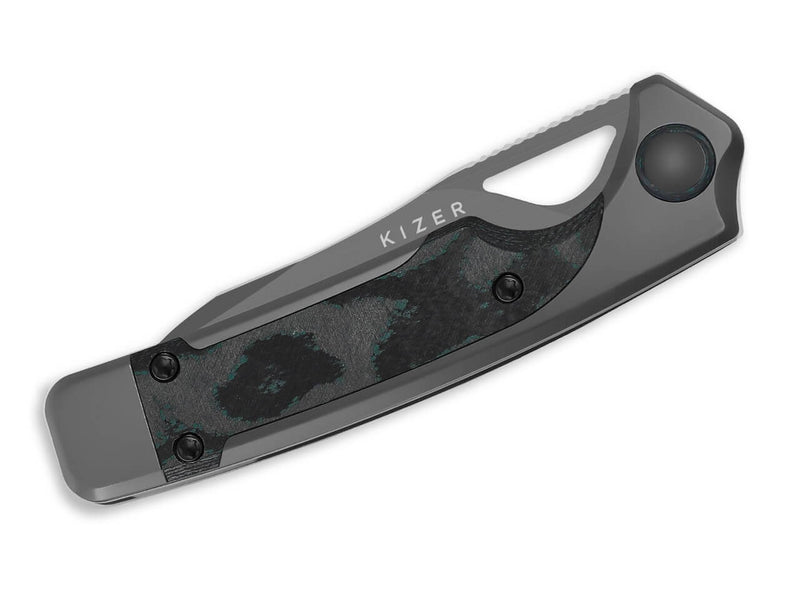 Kizer Ara S45VN Grey Ti Camo CF Brittany Blue