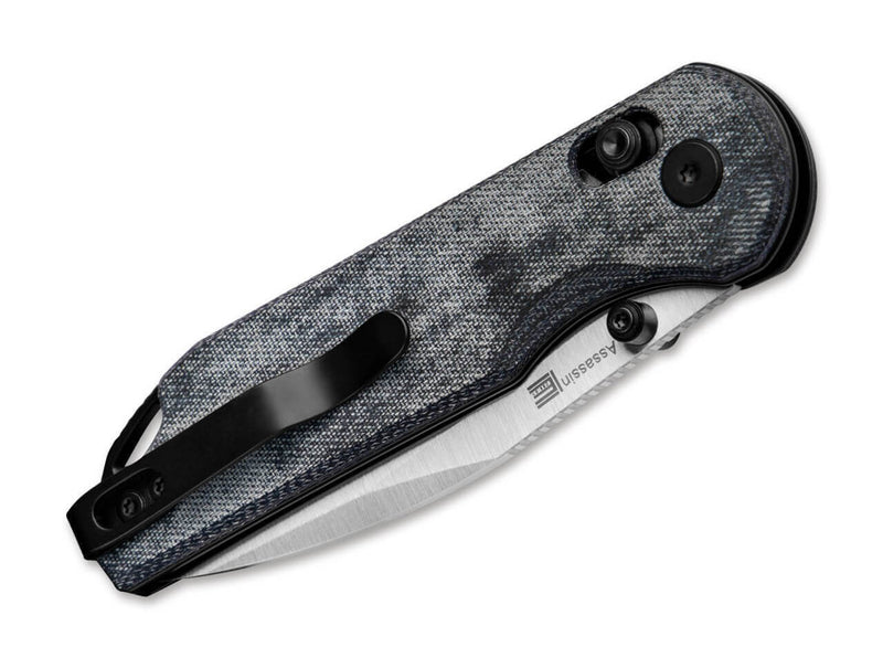 Kizer Assassin Nitro-V Micarta Blue