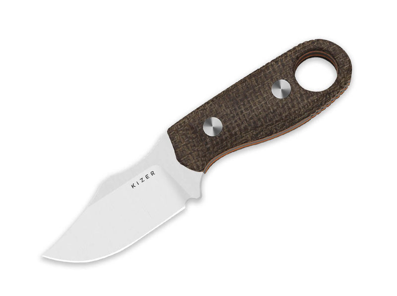 Kizer Beaver 2 AEB-L Brown & Orange Micarta