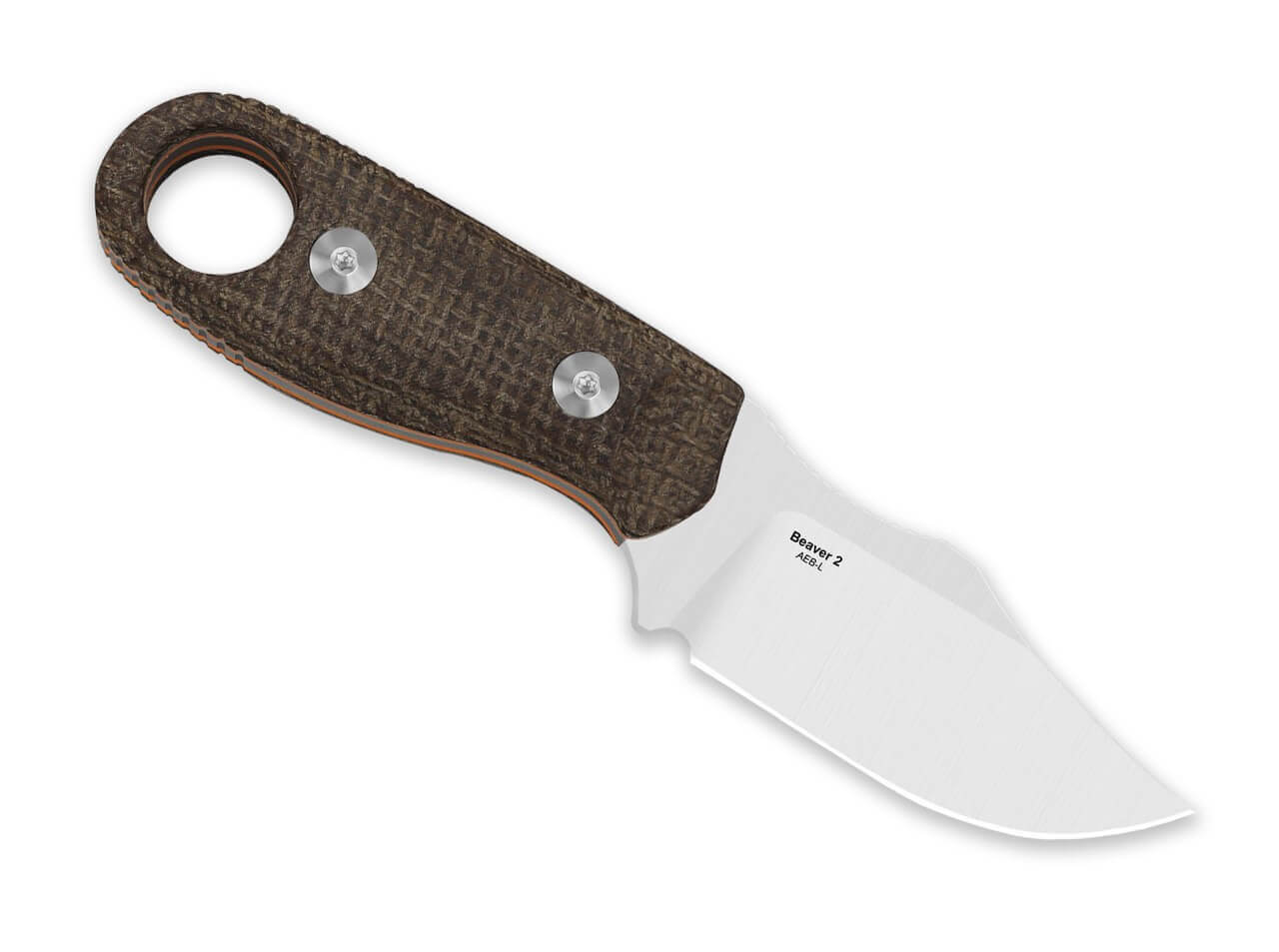 Beaver 2 AEB-L Brown & Orange Micarta
