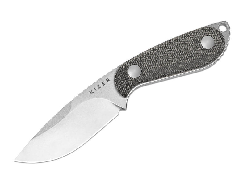 Kizer Buddy 14C28N Black Micarta