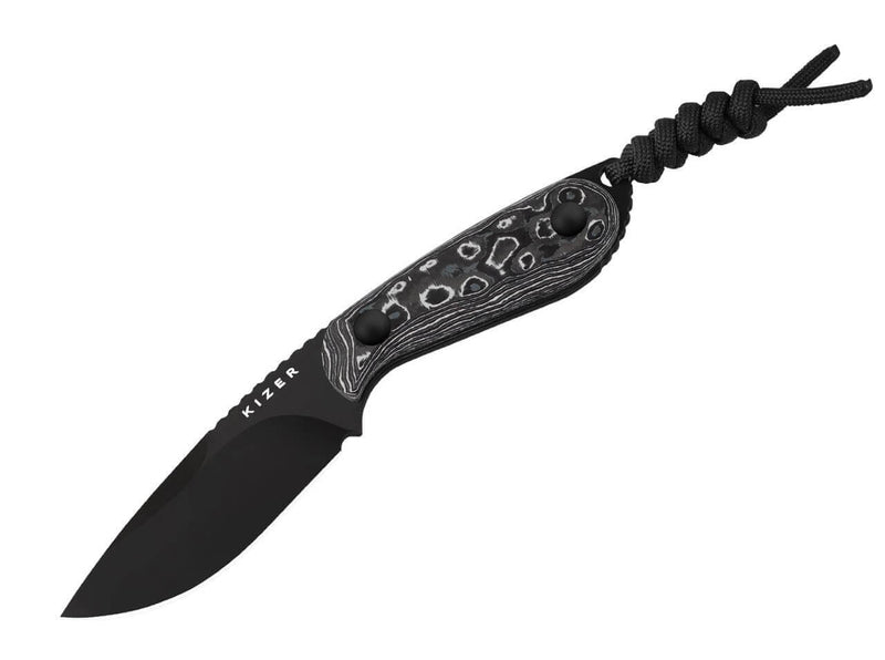 Kizer BUDDY M390 Fat Carbon White Storm DLC