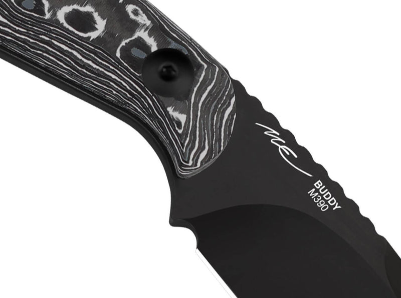 Kizer BUDDY M390 Fat Carbon White Storm DLC