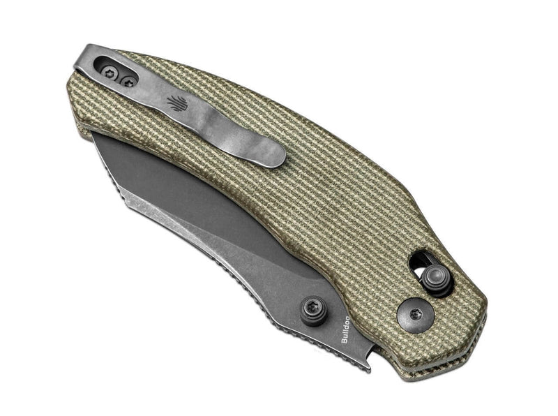 Kizer Bulldog Nitro-V Green Micarta