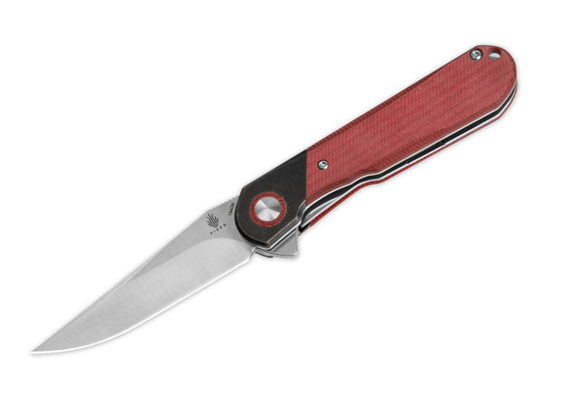 Kizer Comet Denim Micarta Red