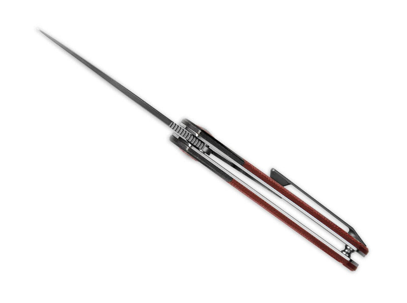 Kizer Comet Denim Micarta Red