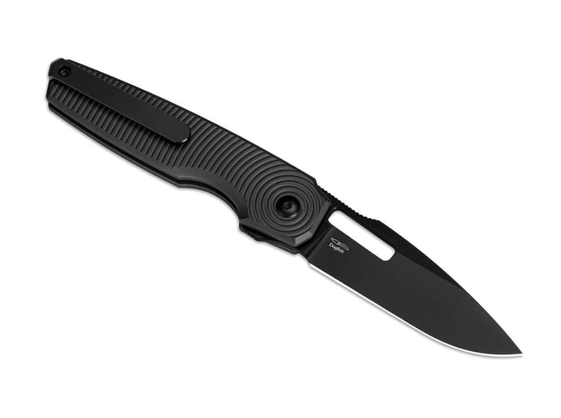 Kizer Dogfish Aluminum All Black Button Lock