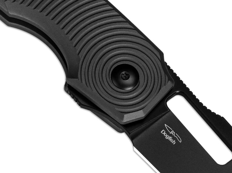 Kizer Dogfish Aluminum All Black Button Lock