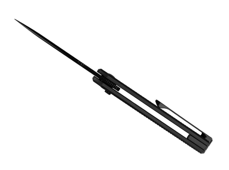 Kizer Dogfish Aluminum All Black Button Lock