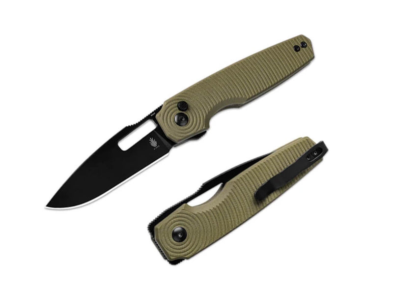 Kizer Dogfish G10 OD Green Black Blade