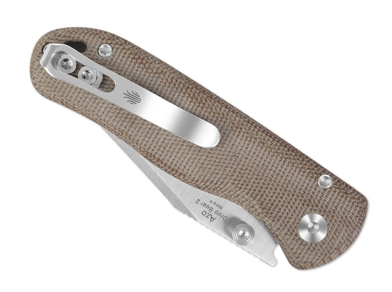 Kizer Drop Bear 2 Nitro-V Tan Micarta
