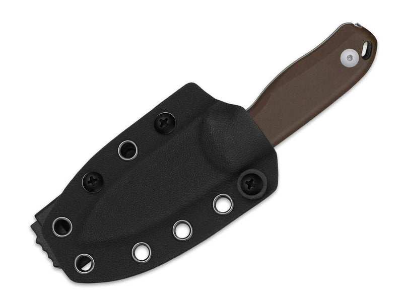 Kizer Drop Bear Fix 14C28N Brown Norplex UltreX Micarta