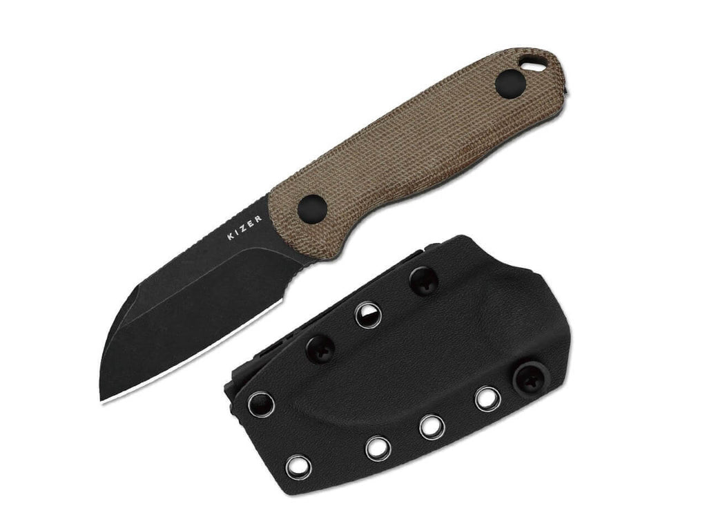 Drop Bear Fix AEB-L Brown Norplex UltreX Micarta Black Stonewash