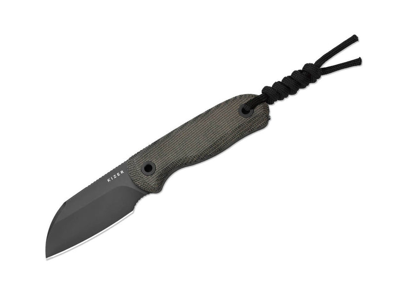 Kizer Drop Bear Fix S45VN Grayish Green Norplex UltreX Micarta DLC