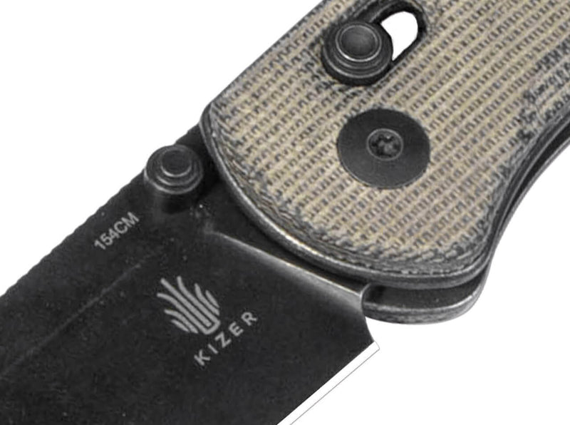 Kizer Drop Bear Micarta Green