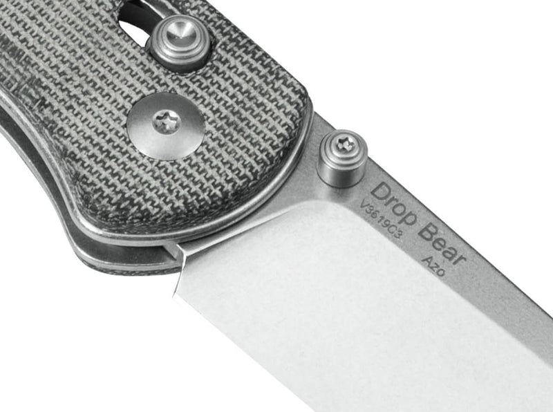 Kizer Drop Bear Micarta Grey