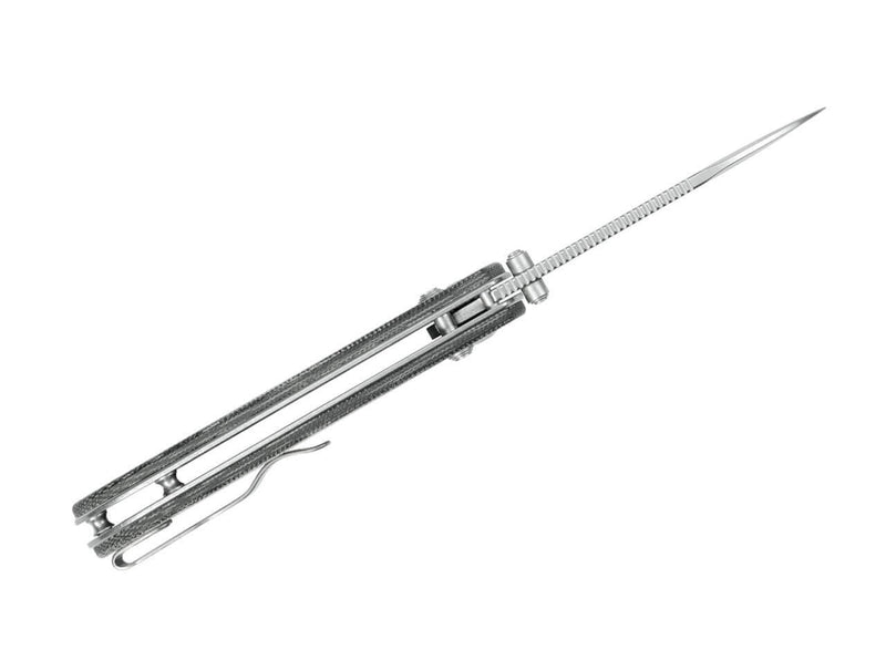 Kizer Drop Bear Micarta Grey