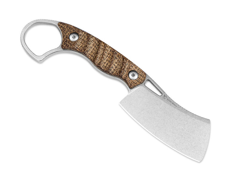 Kizer Little Rhino AEB-L Stonewashed Natural Micarta