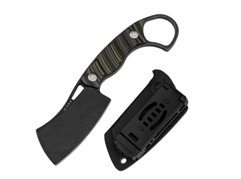 Kizer Little Rhino D2 Black Stonewashed Black & OD Green G10