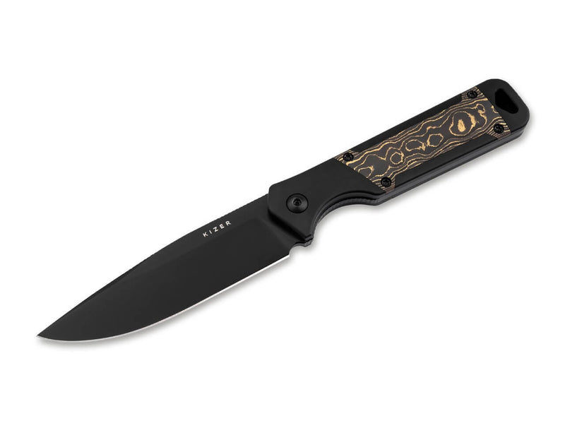 Kizer Militaw Aluminum Black Fat Carbon Copper Camo