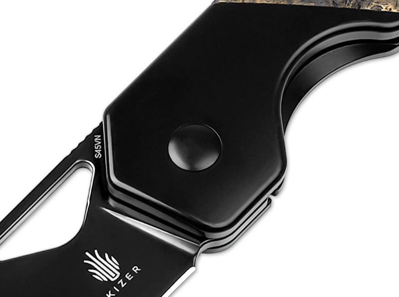 Kizer Militaw S45VN Ti-Fat Carbon