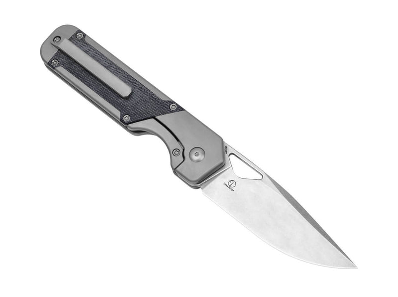 Kizer Militaw Titanium Micarta Grey