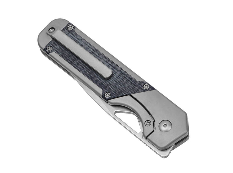 Kizer Militaw Titanium Micarta Grey