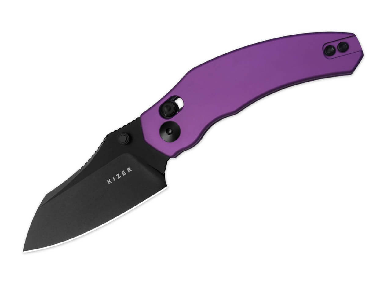 Mini Bulldog Nitro-V Purple Aluminum Black Blade