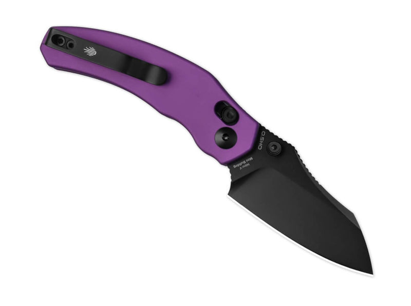 Kizer Mini Bulldog Nitro-V Purple Aluminum Black Blade