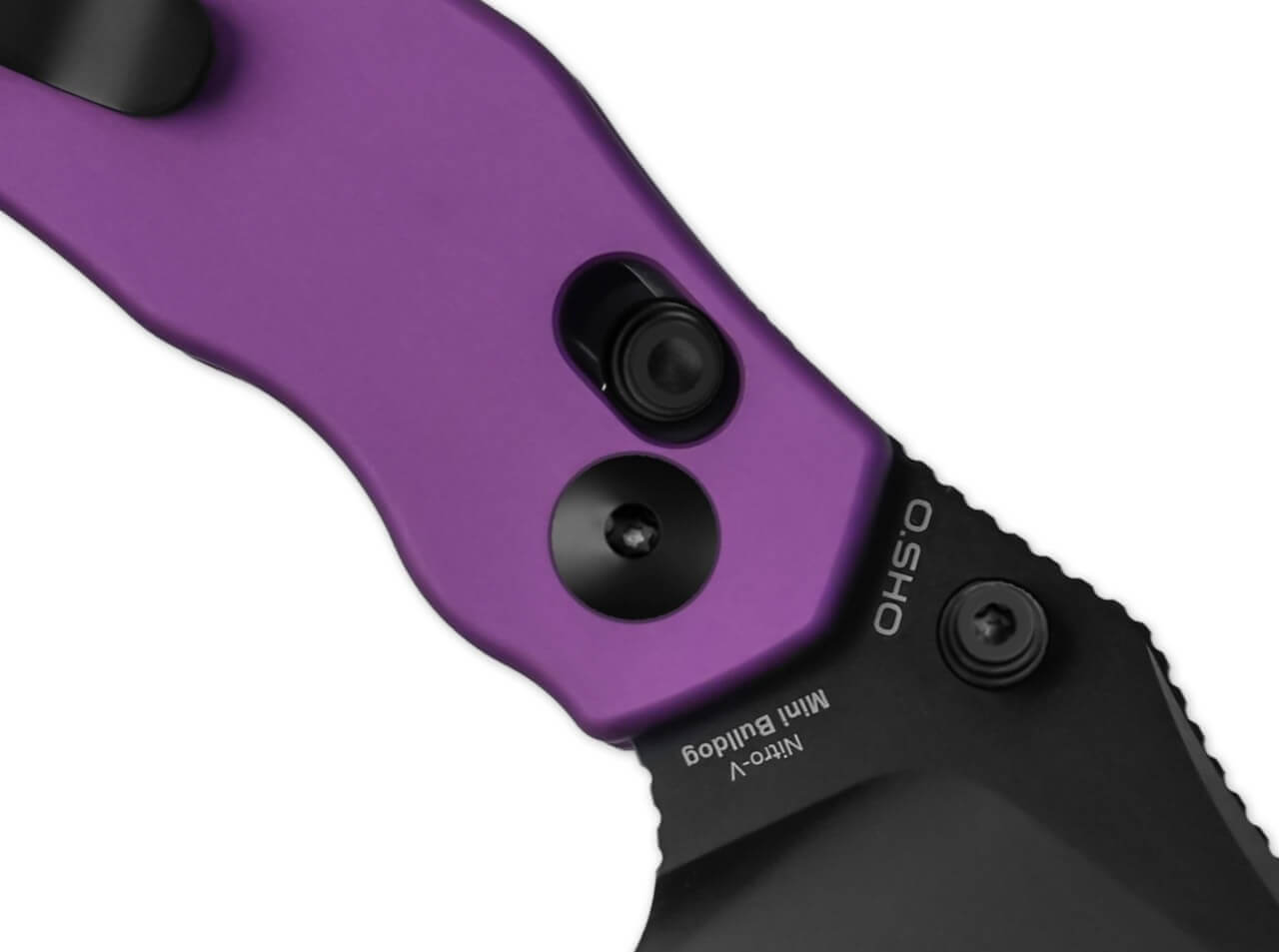 Mini Bulldog Nitro-V Purple Aluminum Black Blade
