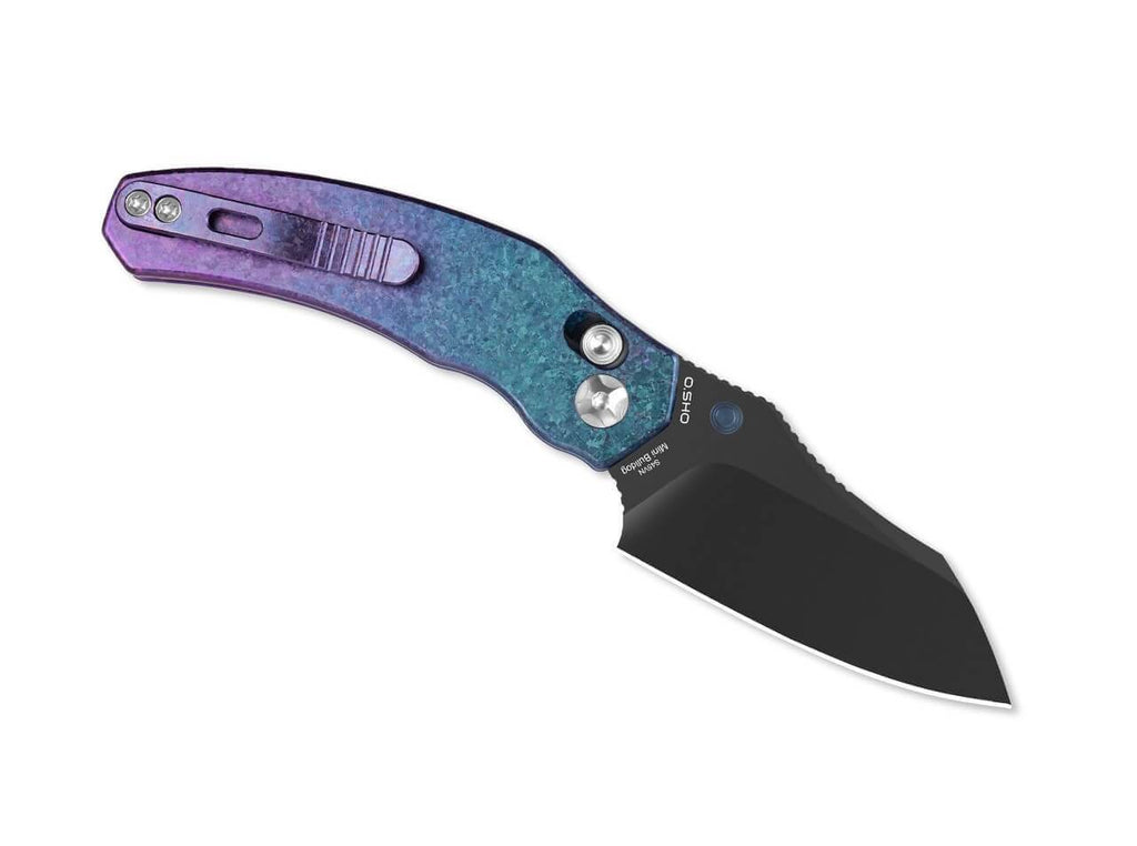 Mini Bulldog S45VN Blue & Purple Ti Black Blade