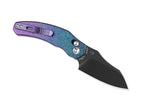 Mini Bulldog S45VN Blue & Purple Ti Black Blade