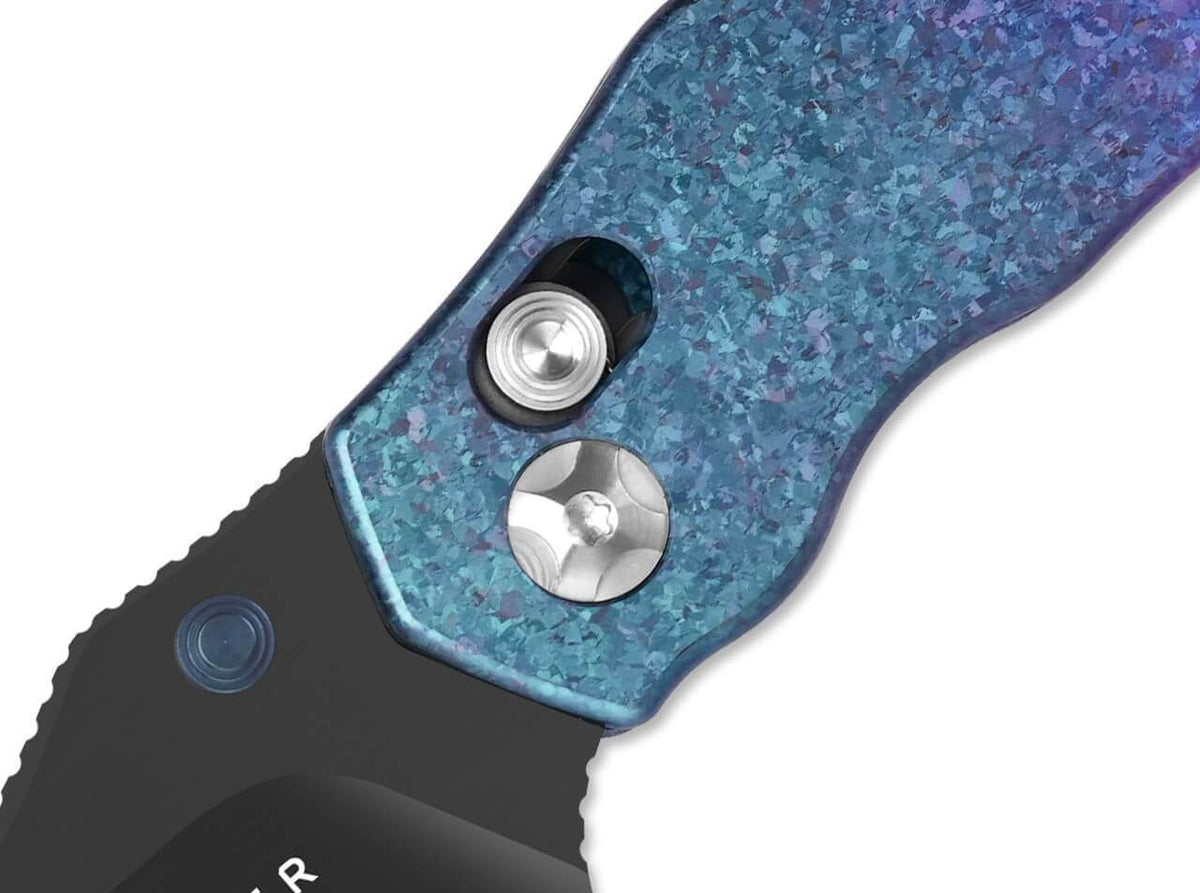 Mini Bulldog S45VN Blue & Purple Ti Black Blade