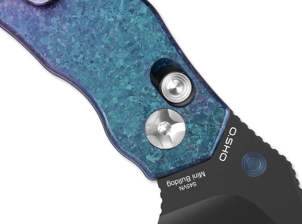 Mini Bulldog S45VN Blue & Purple Ti Black Blade