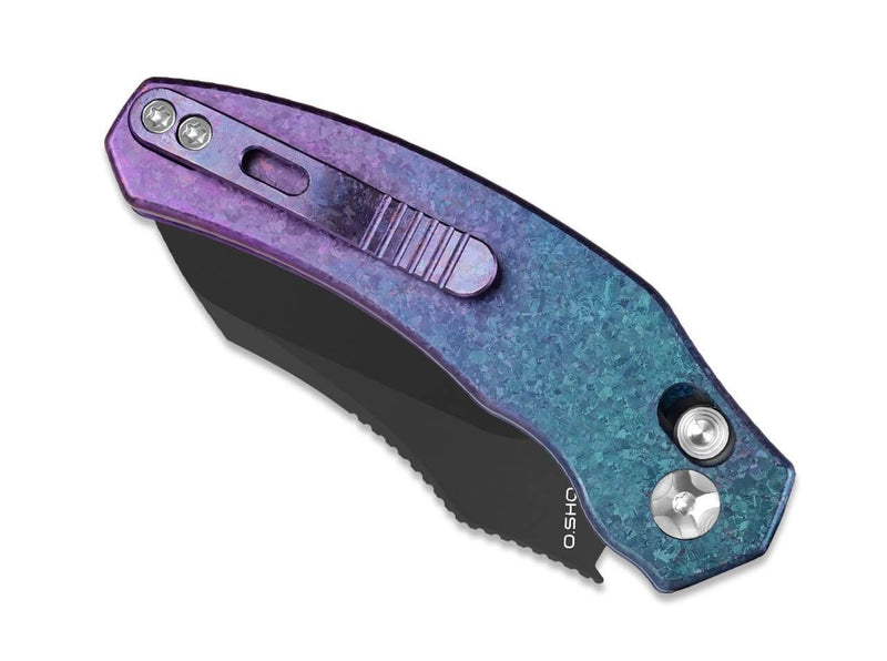 Kizer Mini Bulldog S45VN Blue & Purple Ti Black Blade