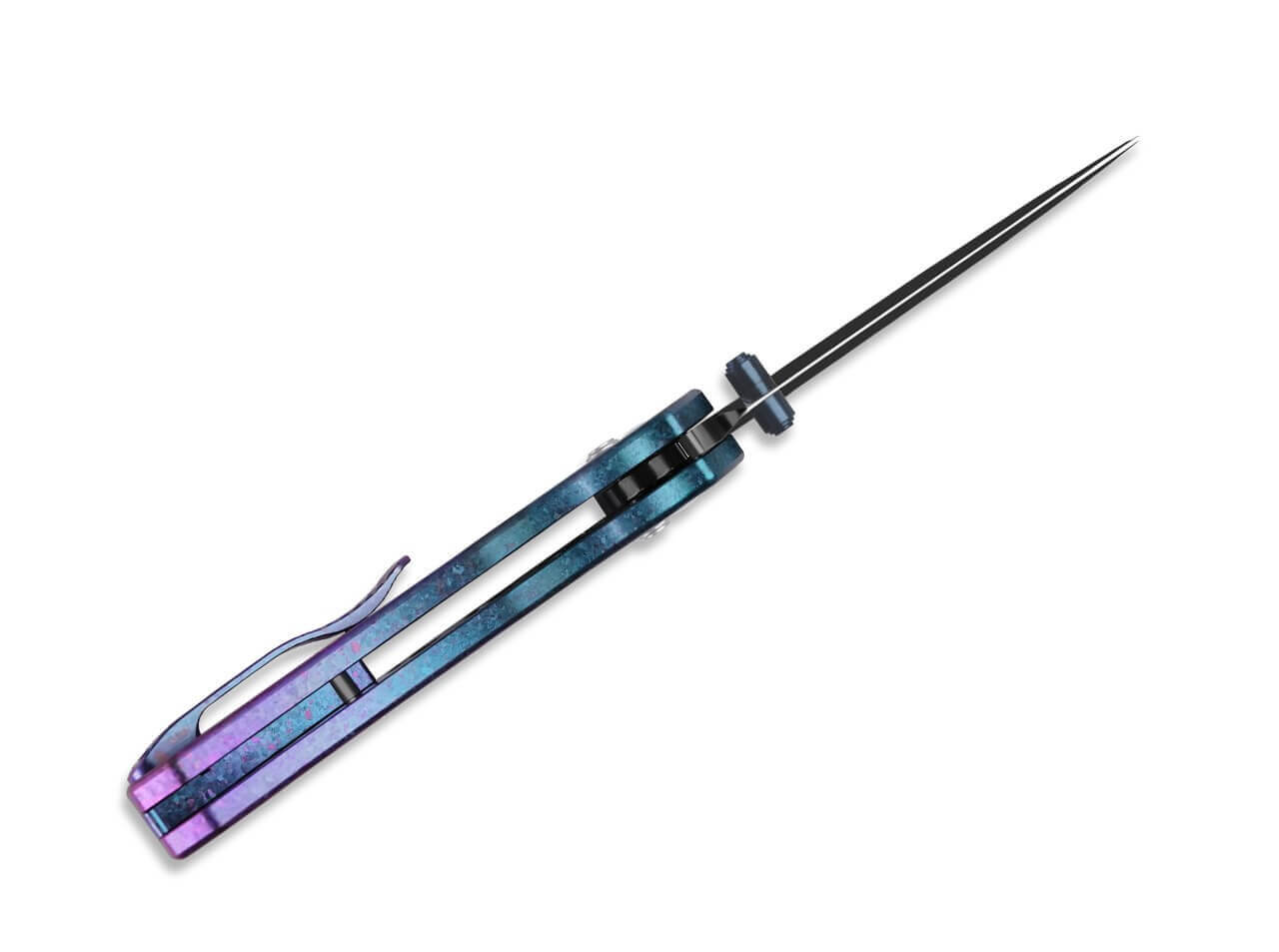 Mini Bulldog S45VN Blue & Purple Ti Black Blade