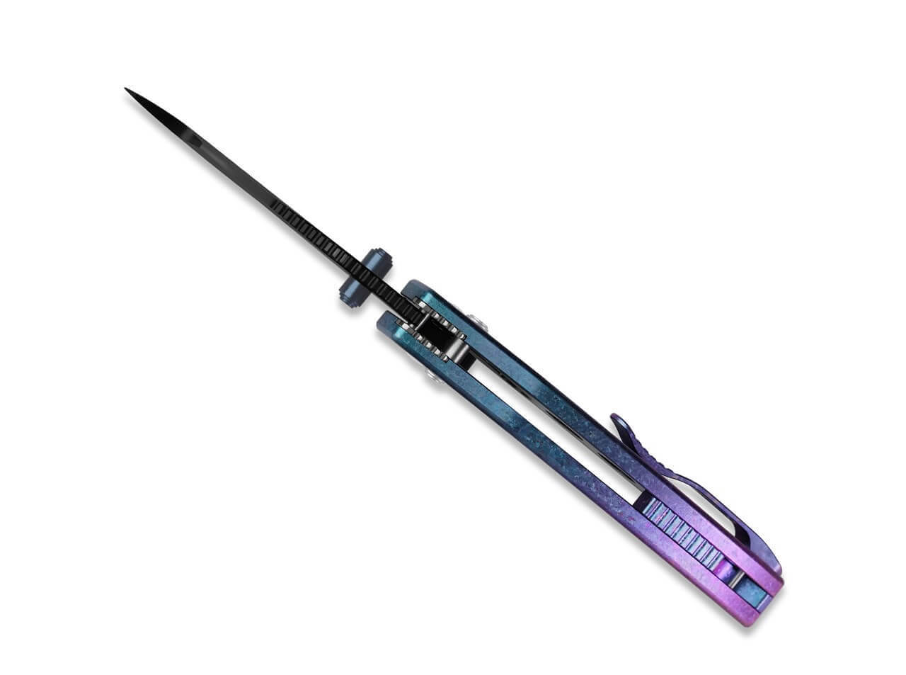 Mini Bulldog S45VN Blue & Purple Ti Black Blade