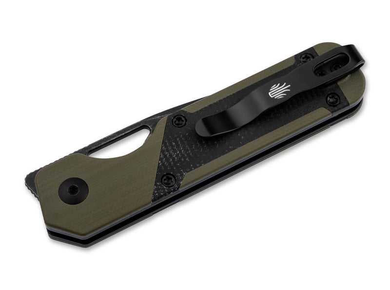 Kizer Mini Militaw G10 Green Micarta Black