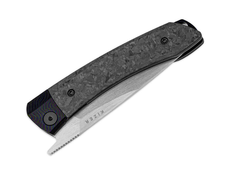 Kizer Mini MoMo M390 Ti Marble CF