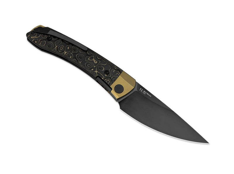 Kizer Mini MoMo S90V Ti Fat Carbon Camo Gold