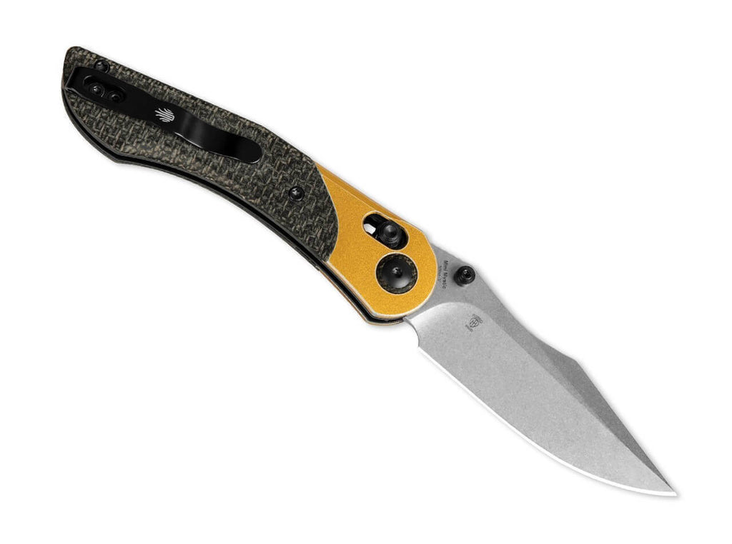 Mini Mystic Nitro-V Golden Aluminum & Micarta Green